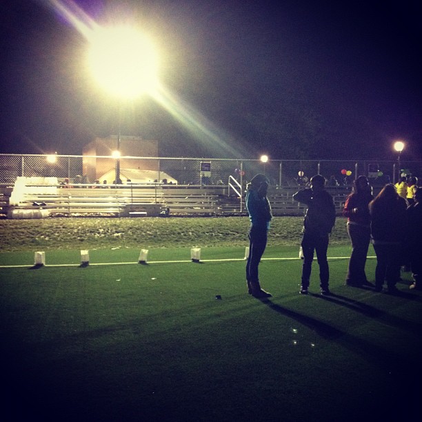 The Luminaria ceremony at the 2012 Relay For Life on Montclair State's campus.