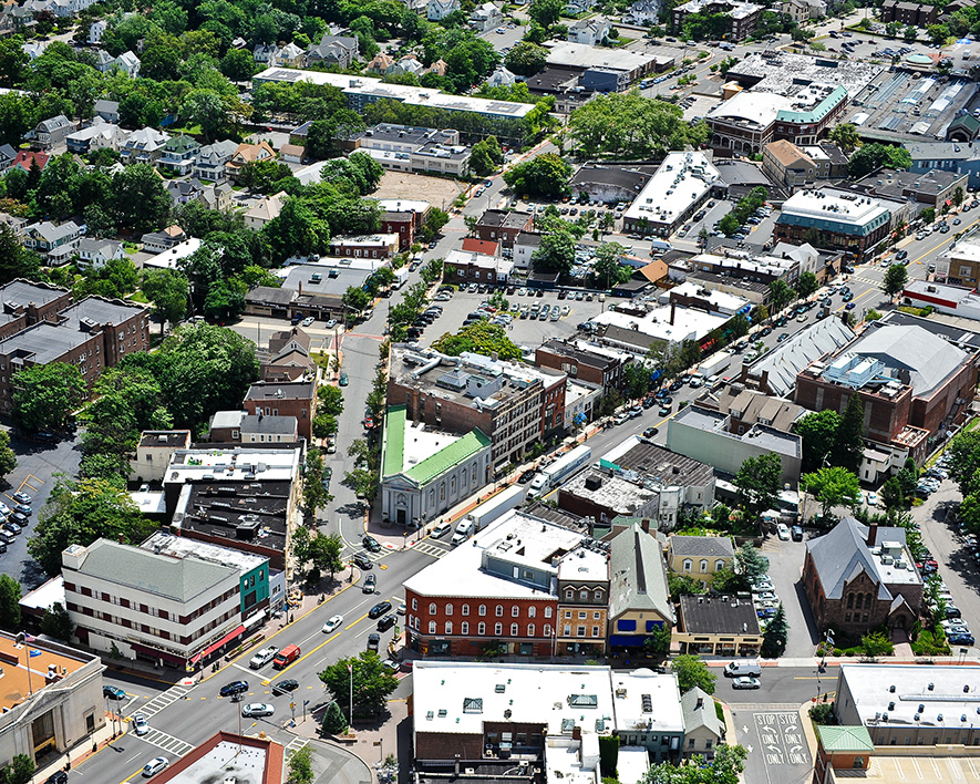 Aerial view of the Montclair, NJ