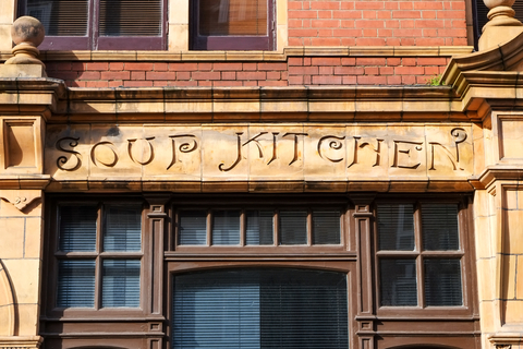 Old soup kitchen building, London UK