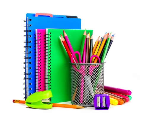 Notebooks and school supplies