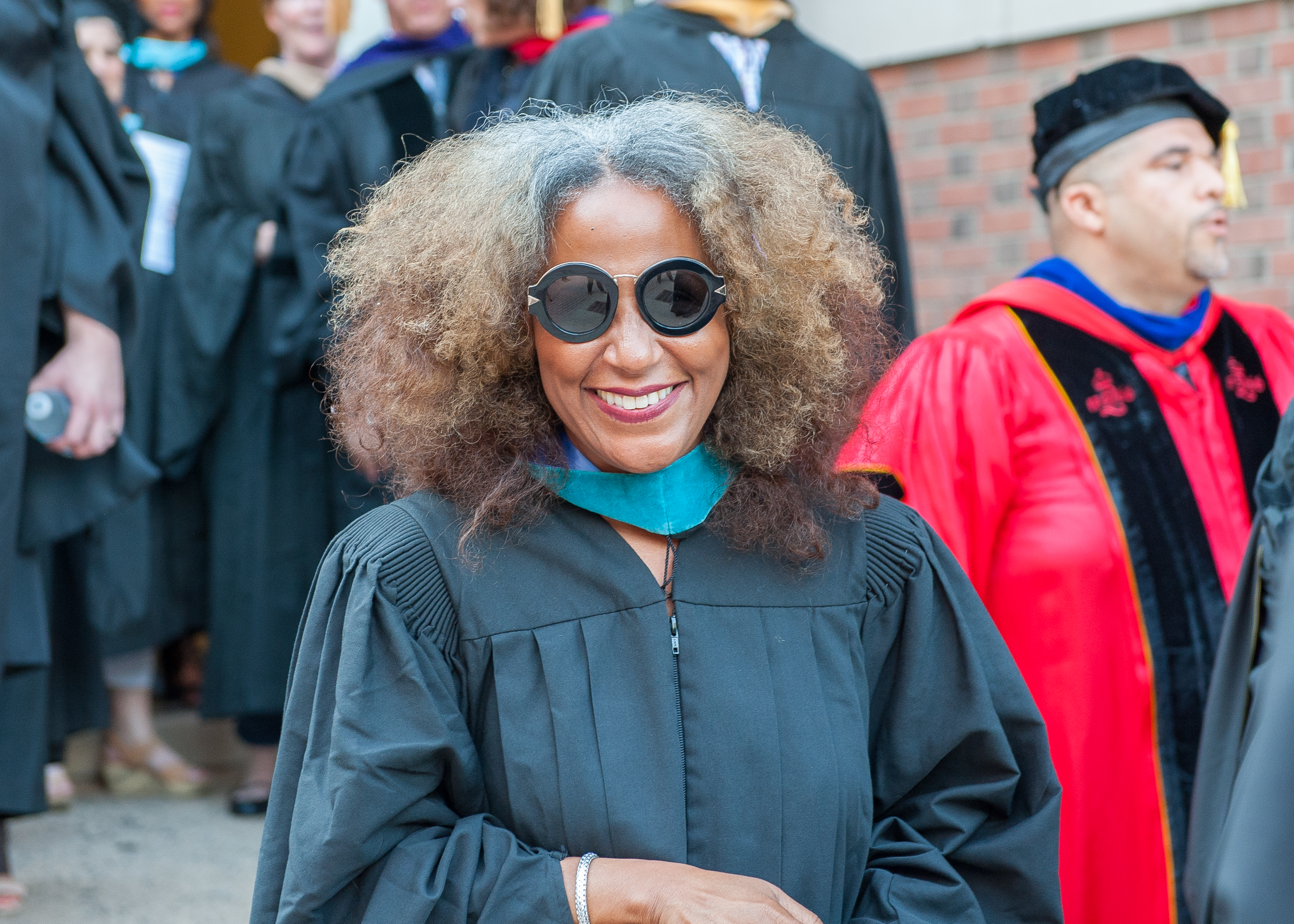 Commencement speaker Benilde Little before the ceremony. Photo by Scott Kennedy for The Montclair Dispatch.