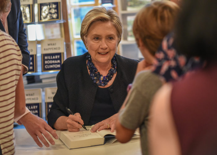 Hillary Clinton stops at Watchung Booksellers to Meet Adoring Fans and Sign Books