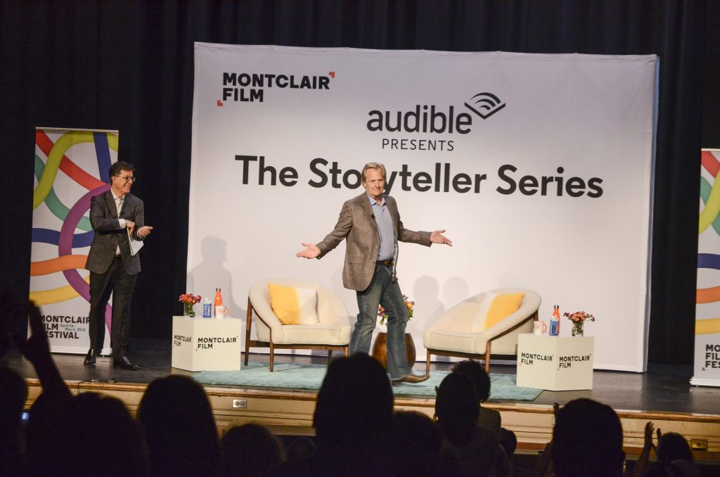 Jeff Daniels and Stephen Colbert During An Installment of The Storyteller Series // Photo Courtesy of 